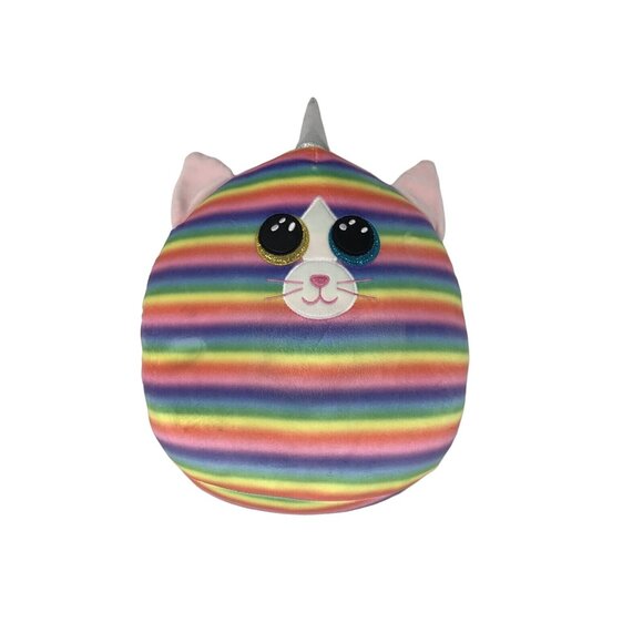 Rainbow Caticorn Plush Pillow Heather The Unicorn Cat Stuffed Animal Soft Squish - Picture 11 of 12